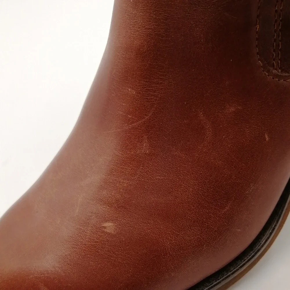 Sofft Shoes‎ Womens Ankle Boot Brown Leather Side Zip Elastic Gussets 6